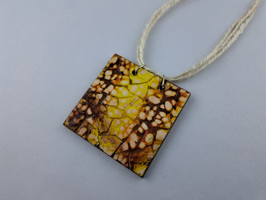 15121 - Pendentif EggShell Brun/Jaune