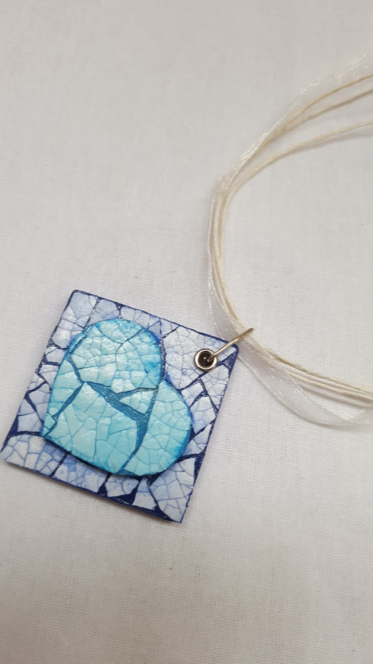 15150 - Pendentif EggShell bleu