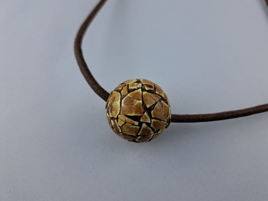 15154 - Pendentif EggShell brun