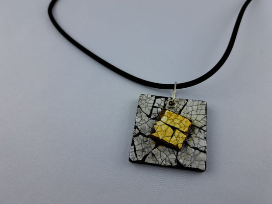 15161 - Pendentif grey/doré