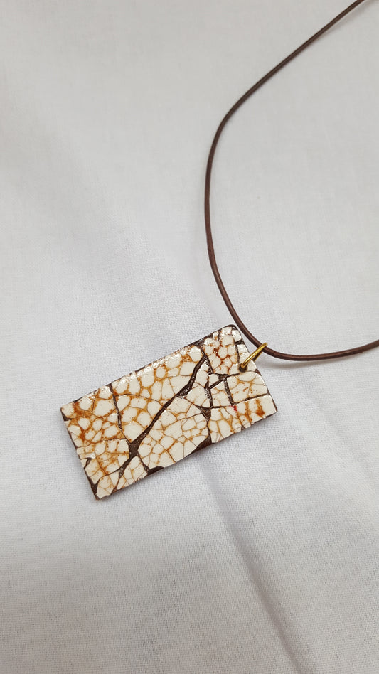 15177 - Pendentif EggShell brun