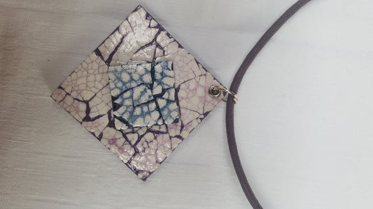 18101 - Pendentif EggShell lili/bleu