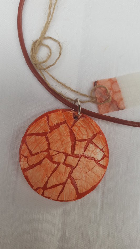 18105 - Pendentif eggShell orange
