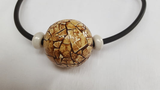 18113 - Pendentif EggShell brun