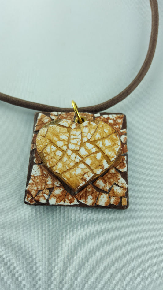 18119 - Pendentif EggShell brun